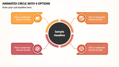 Animated Circle with 4 Options PPT Slide 1