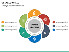 6 Stages Wheel PPT Slide 2