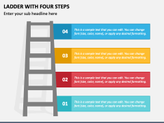 Ladder with Four Steps PPT Slide 1