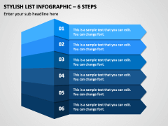 Stylish List Infographic - 6 Steps PPT Slide 1