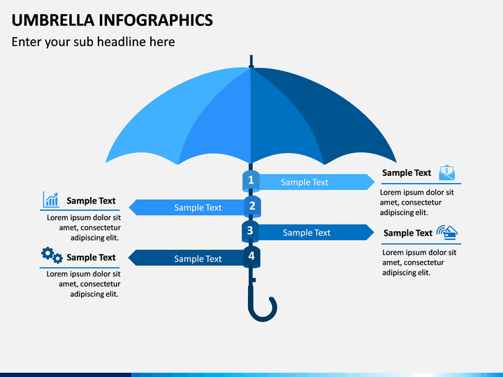 Umbrella Infographic free PPT slide 1