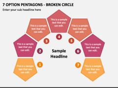 7 Option Pentagons - Broken Circle PPT Slide 1