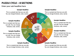 Puzzle Cycle - 8 Sections PPT Slide 2