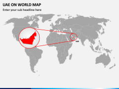 UAE on World Map PPT Slide 1