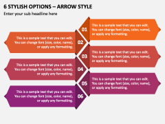 6 Stylish Options - Arrow Style PPT Slide 2