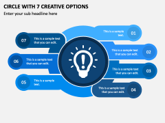 Circle with 7 Creative Options PPT Slide 2