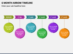 6 Month Arrow Timeline PPT Slide 2