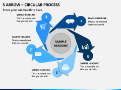5 Arrow - Circular Process PPT Slide 1
