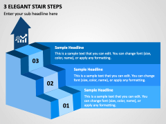 3 Elegant Stair Steps PPT Slide 1