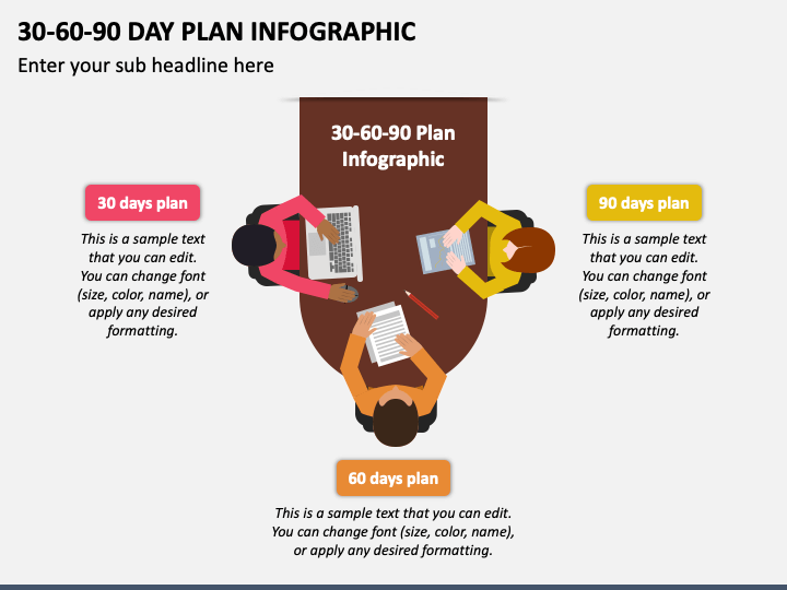 30-60-90 Day Plan Infographic PPT Slide 1