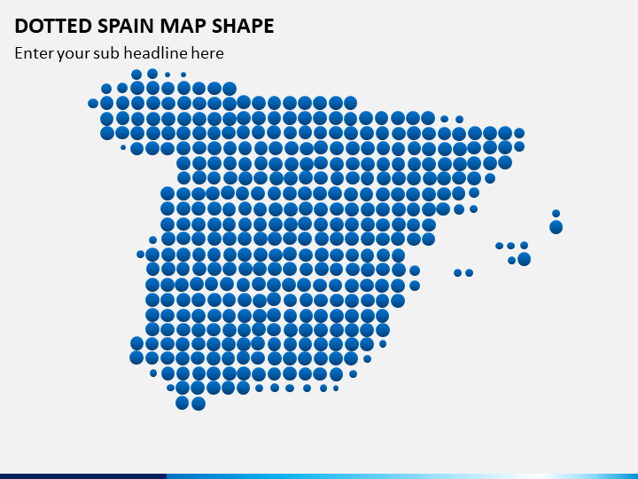 Dotted Spain Map PPT Slide 1