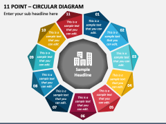 11 Point - Circular Diagram PPT Slide 2