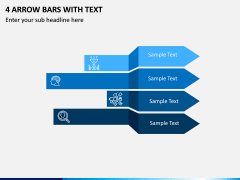 4 Arrow Bars with Text PPT Slide 1
