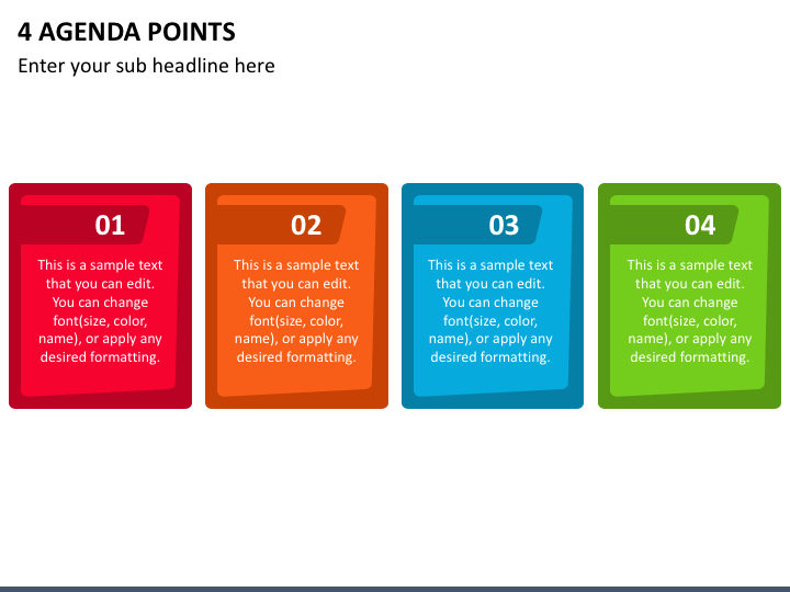 4 Agenda Points Slide 1