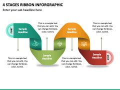 4 Stages Ribbon Inforgraphic PPT Slide 2