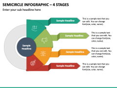Semicircle Infographic - 4 Stages PPT Slide 2