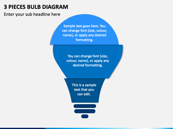 3 Pieces Bulb Diagram - Free PPT Slide 1