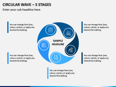 Circular Wave – 5 Stages PPT Slide 1