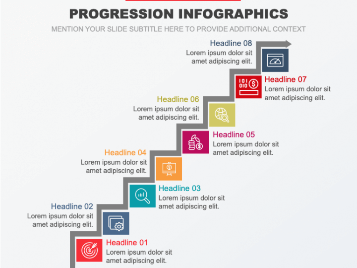 Progression Infographics for PowerPoint and Google Slides - PPT Slides