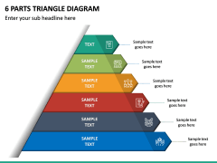 6 Parts Triangle Diagram PPT Slide 2