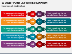 10 Bullet Point List with Explanation PPT Slide 1