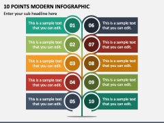 10 Points Modern Infographic PPT Slide 1
