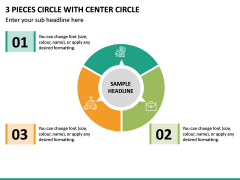 3 Pieces Circle with Center Circle PPT Slide 2