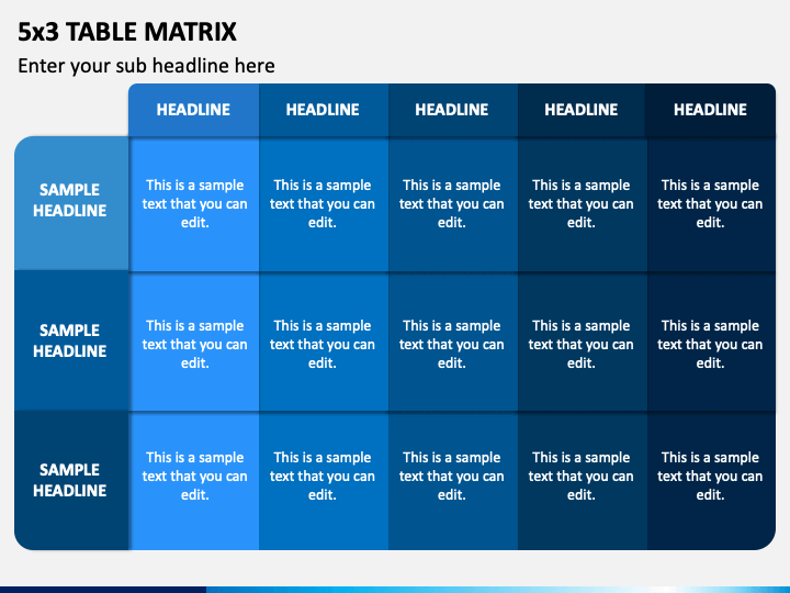 5x3 Table Matrix PPT Slide 1