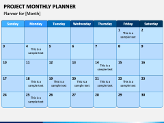 Project Monthly Planner PPT Slide 1