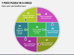7 Piece Puzzle in a Circle PPT Slide 2