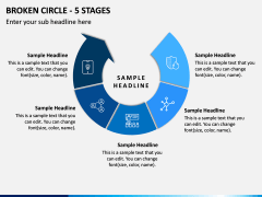 Broken Circle - 5 Stages PPT Slide 1