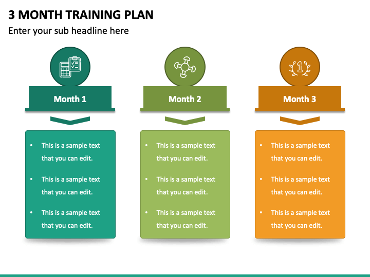 3 Month Training Plan PowerPoint Template - PPT Slides