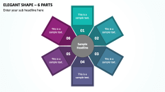 Elegant Shape - 6 Parts PPT Slide 1