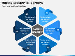 Modern Infographic - 6 Options PPT Slide 2
