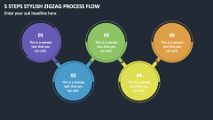 5 Steps Stylish Zigzag Process Flow PPT Slide 1
