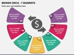Broken Circle - 7 Segments PPT Slide 1