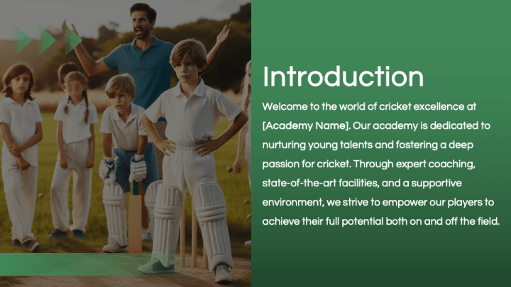 Free - Cricket Academy Theme for PowerPoint and Google Slides - PPT Slides