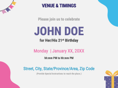 21st Birthday Presentation Template PPT Slide 7
