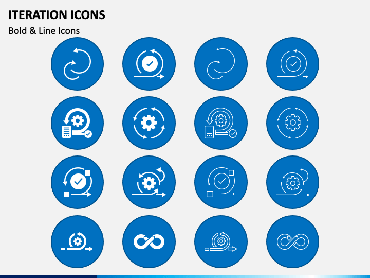 Iteration Icons for PowerPoint and Google Slides - PPT Slides