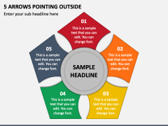 5 Arrows Pointing Outside PPT Slide 1