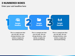 3 Numbered Boxes PPT Slide 2