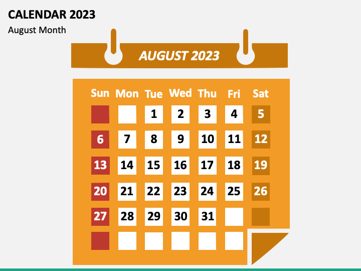 Calendar 2023 Type 2 PowerPoint Template - PPT Slides