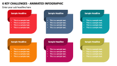 6 Key Challenges - Animated Infographic PPT Slide 1