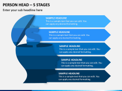 Person Head - 5 Stages PPT Slide 1