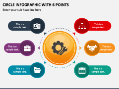 Circle Infographic with 6 Points PPT Slide 1