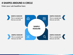 4 Shapes Around a Circle PPT Slide 1