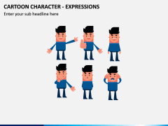 Cartoon Character - Expressions PPT Slide 1