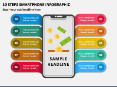 10 Steps Smartphone Infographic PPT Slide 2
