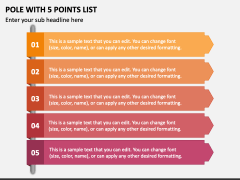 Pole with 5 Points List PPT Slide 1