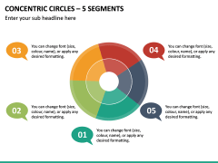 Concentric Circles – 5 Segments PPT Slide 2